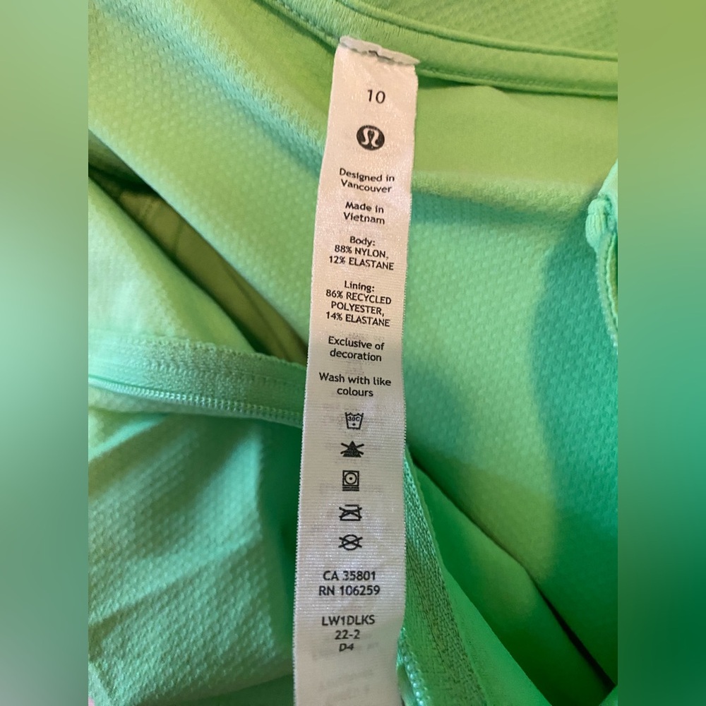 Lululemon Front Zip Tank Green 10 - Picture 7 of 16